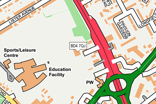 BD4 7QJ map - OS OpenMap – Local (Ordnance Survey) BD4 7QJ map - OS OpenMap – Local (Ordnance Survey)