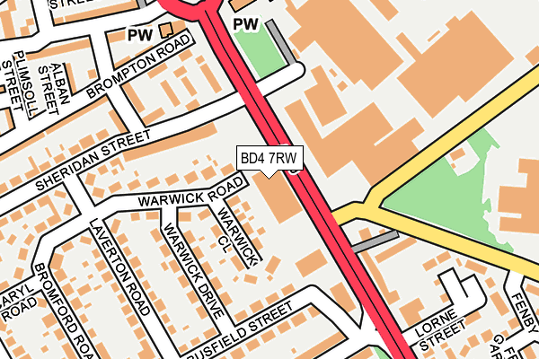 BD4 7RW map - OS OpenMap – Local (Ordnance Survey) BD4 7RW map - OS OpenMap – Local (Ordnance Survey)
