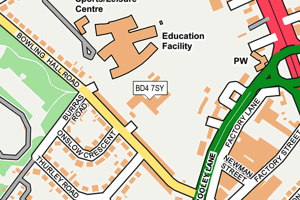BD4 7SY map - OS OpenMap – Local (Ordnance Survey) BD4 7SY map - OS OpenMap – Local (Ordnance Survey)