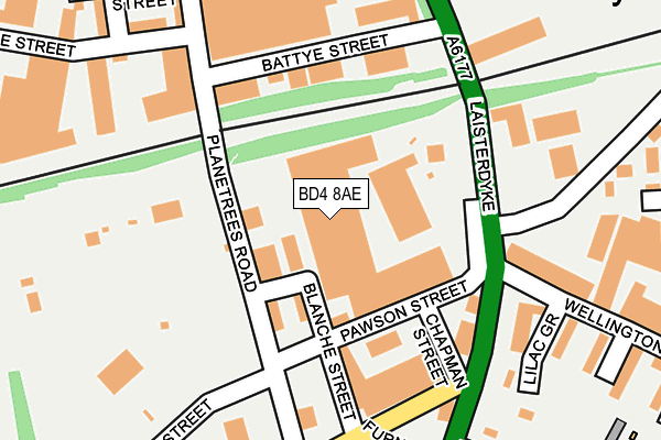 BD4 8AE map - OS OpenMap – Local (Ordnance Survey) BD4 8AE map - OS OpenMap – Local (Ordnance Survey)