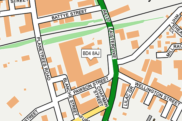 BD4 8AJ map - OS OpenMap – Local (Ordnance Survey) BD4 8AJ map - OS OpenMap – Local (Ordnance Survey)