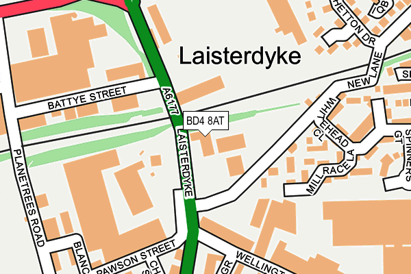 BD4 8AT map - OS OpenMap – Local (Ordnance Survey) BD4 8AT map - OS OpenMap – Local (Ordnance Survey)