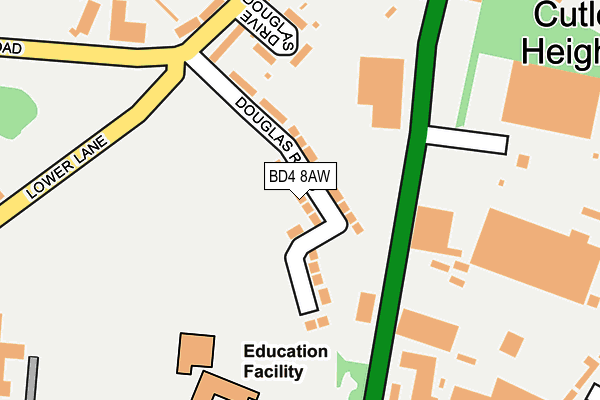BD4 8AW map - OS OpenMap – Local (Ordnance Survey) BD4 8AW map - OS OpenMap – Local (Ordnance Survey)