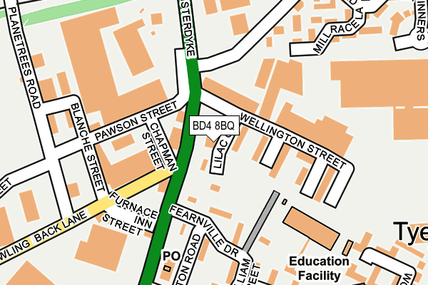 BD4 8BQ map - OS OpenMap – Local (Ordnance Survey) BD4 8BQ map - OS OpenMap – Local (Ordnance Survey)