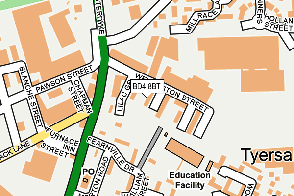 BD4 8BT map - OS OpenMap – Local (Ordnance Survey) BD4 8BT map - OS OpenMap – Local (Ordnance Survey)