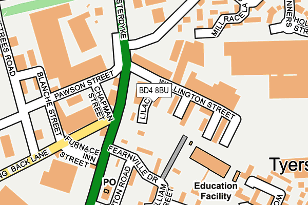 BD4 8BU map - OS OpenMap – Local (Ordnance Survey) BD4 8BU map - OS OpenMap – Local (Ordnance Survey)