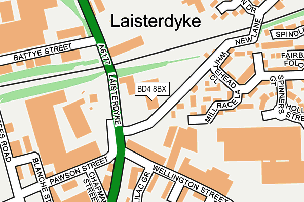 BD4 8BX map - OS OpenMap – Local (Ordnance Survey) BD4 8BX map - OS OpenMap – Local (Ordnance Survey)