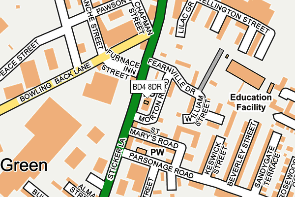 BD4 8DR map - OS OpenMap – Local (Ordnance Survey) BD4 8DR map - OS OpenMap – Local (Ordnance Survey)