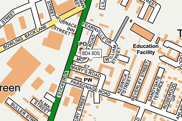 BD4 8DS map - OS OpenMap – Local (Ordnance Survey) BD4 8DS map - OS OpenMap – Local (Ordnance Survey)
