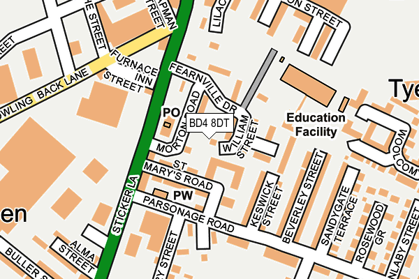 BD4 8DT map - OS OpenMap – Local (Ordnance Survey) BD4 8DT map - OS OpenMap – Local (Ordnance Survey)