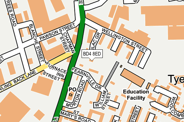 BD4 8ED map - OS OpenMap – Local (Ordnance Survey) BD4 8ED map - OS OpenMap – Local (Ordnance Survey)