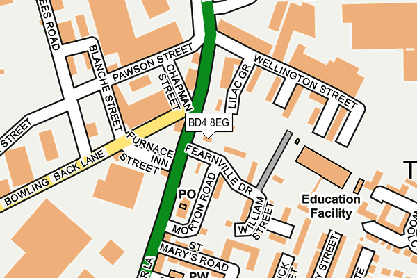 BD4 8EG map - OS OpenMap – Local (Ordnance Survey) BD4 8EG map - OS OpenMap – Local (Ordnance Survey)