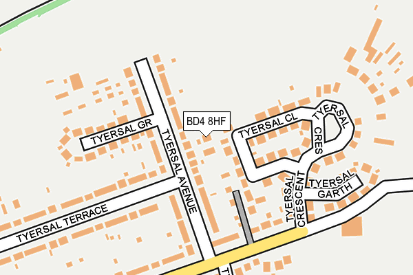 BD4 8HF map - OS OpenMap – Local (Ordnance Survey) BD4 8HF map - OS OpenMap – Local (Ordnance Survey)