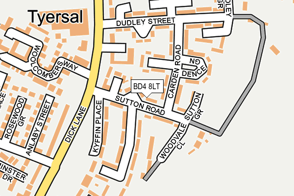 BD4 8LT map - OS OpenMap – Local (Ordnance Survey) BD4 8LT map - OS OpenMap – Local (Ordnance Survey)