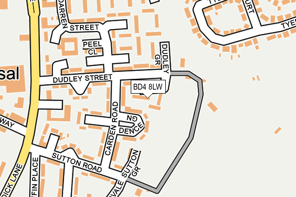 BD4 8LW map - OS OpenMap – Local (Ordnance Survey) BD4 8LW map - OS OpenMap – Local (Ordnance Survey)