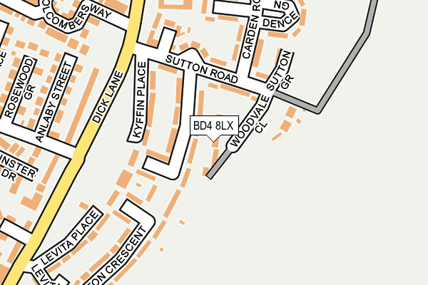 BD4 8LX map - OS OpenMap – Local (Ordnance Survey) BD4 8LX map - OS OpenMap – Local (Ordnance Survey)