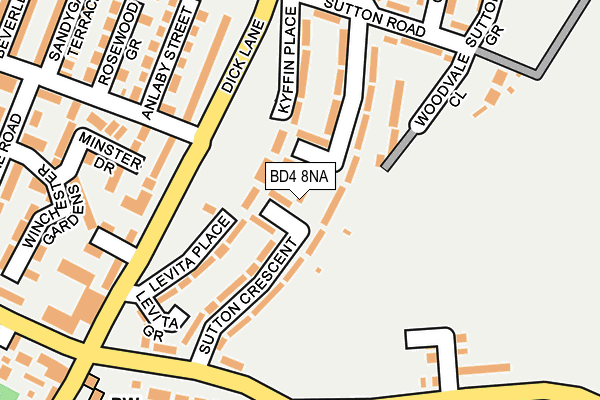BD4 8NA map - OS OpenMap – Local (Ordnance Survey) BD4 8NA map - OS OpenMap – Local (Ordnance Survey)