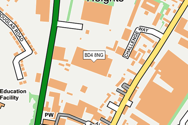 BD4 8NG map - OS OpenMap – Local (Ordnance Survey) BD4 8NG map - OS OpenMap – Local (Ordnance Survey)