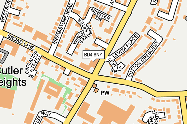 BD4 8NY map - OS OpenMap – Local (Ordnance Survey) BD4 8NY map - OS OpenMap – Local (Ordnance Survey)