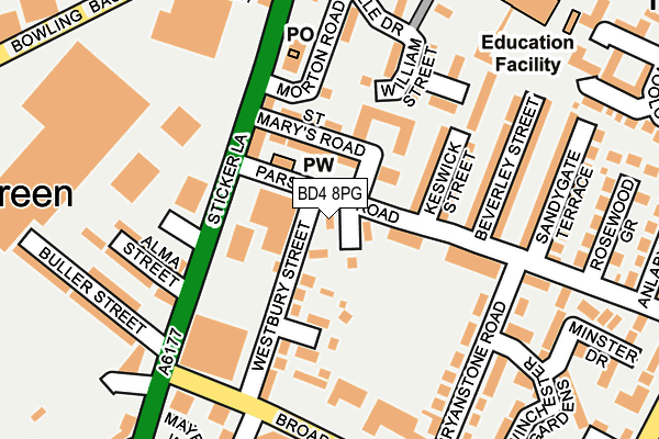 BD4 8PG map - OS OpenMap – Local (Ordnance Survey) BD4 8PG map - OS OpenMap – Local (Ordnance Survey)