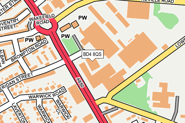 BD4 8QS map - OS OpenMap – Local (Ordnance Survey) BD4 8QS map - OS OpenMap – Local (Ordnance Survey)
