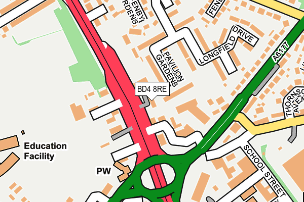 BD4 8RE map - OS OpenMap – Local (Ordnance Survey) BD4 8RE map - OS OpenMap – Local (Ordnance Survey)