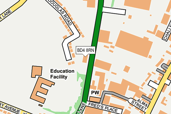 BD4 8RN map - OS OpenMap – Local (Ordnance Survey) BD4 8RN map - OS OpenMap – Local (Ordnance Survey)