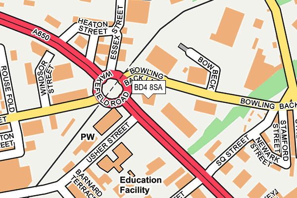 BD4 8SA map - OS OpenMap – Local (Ordnance Survey) BD4 8SA map - OS OpenMap – Local (Ordnance Survey)