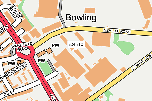 BD4 8TQ map - OS OpenMap – Local (Ordnance Survey) BD4 8TQ map - OS OpenMap – Local (Ordnance Survey)
