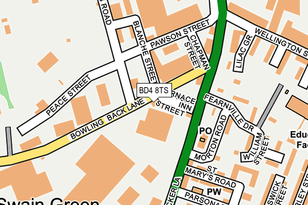 BD4 8TS map - OS OpenMap – Local (Ordnance Survey) BD4 8TS map - OS OpenMap – Local (Ordnance Survey)