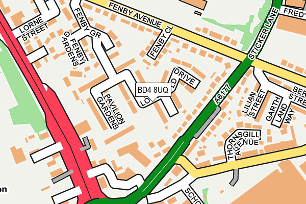 BD4 8UQ map - OS OpenMap – Local (Ordnance Survey) BD4 8UQ map - OS OpenMap – Local (Ordnance Survey)