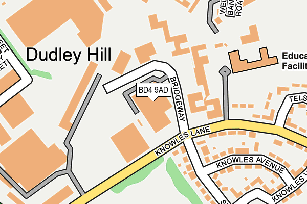 BD4 9AD map - OS OpenMap – Local (Ordnance Survey) BD4 9AD map - OS OpenMap – Local (Ordnance Survey)