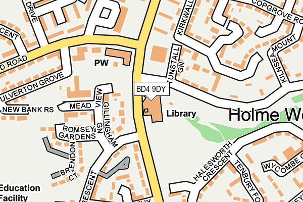 BD4 9DY map - OS OpenMap – Local (Ordnance Survey) BD4 9DY map - OS OpenMap – Local (Ordnance Survey)