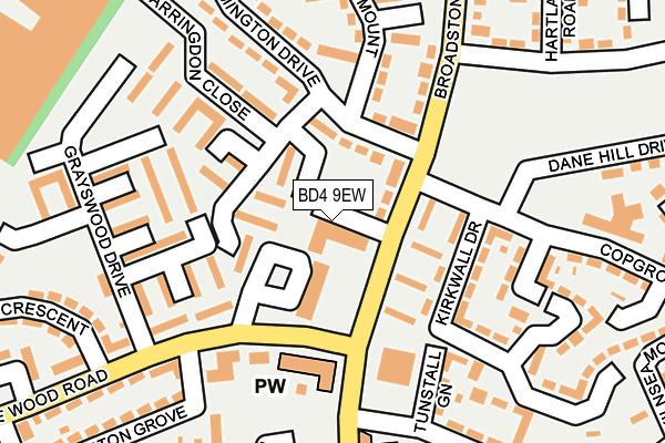 BD4 9EW map - OS OpenMap – Local (Ordnance Survey) BD4 9EW map - OS OpenMap – Local (Ordnance Survey)