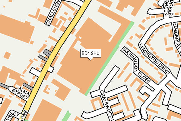 BD4 9HU map - OS OpenMap – Local (Ordnance Survey) BD4 9HU map - OS OpenMap – Local (Ordnance Survey)