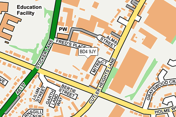 BD4 9JY map - OS OpenMap – Local (Ordnance Survey) BD4 9JY map - OS OpenMap – Local (Ordnance Survey)