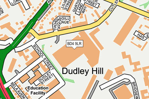 BD4 9LR map - OS OpenMap – Local (Ordnance Survey) BD4 9LR map - OS OpenMap – Local (Ordnance Survey)