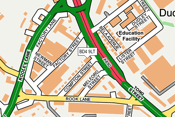 BD4 9LT map - OS OpenMap – Local (Ordnance Survey) BD4 9LT map - OS OpenMap – Local (Ordnance Survey)