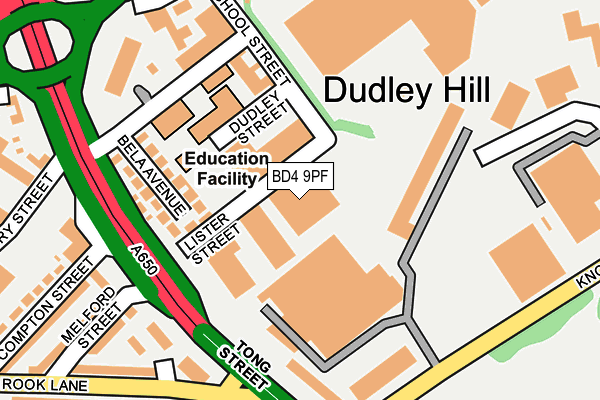 BD4 9PF map - OS OpenMap – Local (Ordnance Survey) BD4 9PF map - OS OpenMap – Local (Ordnance Survey)