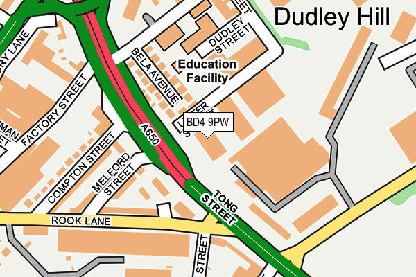 BD4 9PW map - OS OpenMap – Local (Ordnance Survey) BD4 9PW map - OS OpenMap – Local (Ordnance Survey)