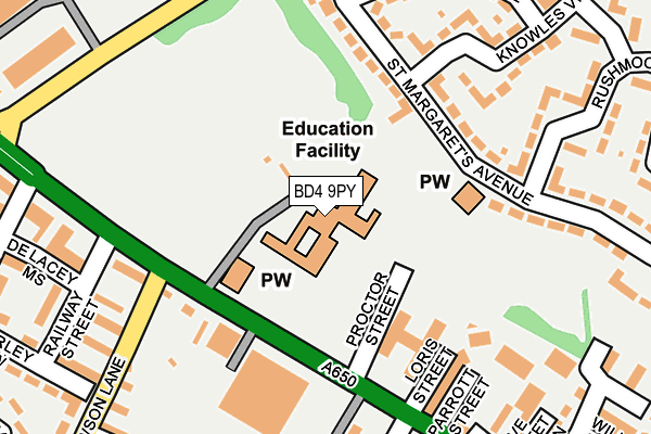 BD4 9PY map - OS OpenMap – Local (Ordnance Survey) BD4 9PY map - OS OpenMap – Local (Ordnance Survey)