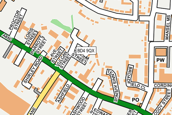 BD4 9QX map - OS OpenMap – Local (Ordnance Survey) BD4 9QX map - OS OpenMap – Local (Ordnance Survey)