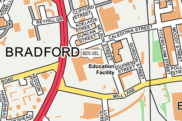 BD5 0EL map - OS OpenMap – Local (Ordnance Survey) BD5 0EL map - OS OpenMap – Local (Ordnance Survey)