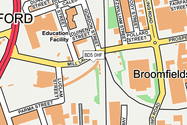 BD5 0HF map - OS OpenMap – Local (Ordnance Survey) BD5 0HF map - OS OpenMap – Local (Ordnance Survey)