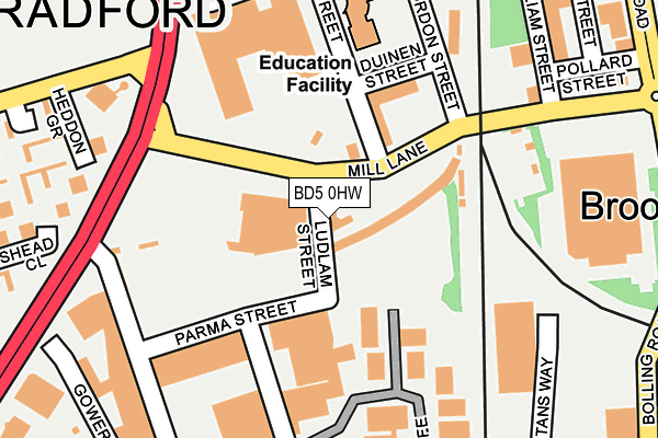 BD5 0HW map - OS OpenMap – Local (Ordnance Survey) BD5 0HW map - OS OpenMap – Local (Ordnance Survey)