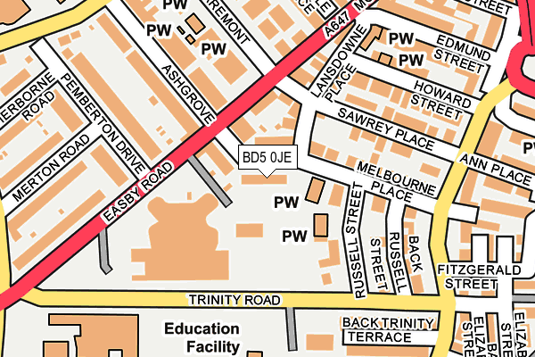 BD5 0JE map - OS OpenMap – Local (Ordnance Survey) BD5 0JE map - OS OpenMap – Local (Ordnance Survey)