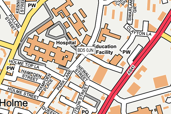 BD5 0JN map - OS OpenMap – Local (Ordnance Survey) BD5 0JN map - OS OpenMap – Local (Ordnance Survey)