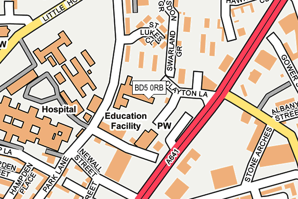 BD5 0RB map - OS OpenMap – Local (Ordnance Survey) BD5 0RB map - OS OpenMap – Local (Ordnance Survey)