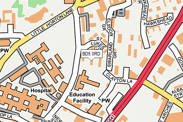 BD5 0RD map - OS OpenMap – Local (Ordnance Survey) BD5 0RD map - OS OpenMap – Local (Ordnance Survey)