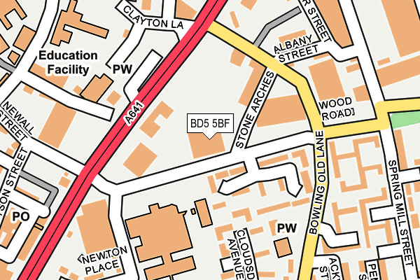 BD5 5BF map - OS OpenMap – Local (Ordnance Survey) BD5 5BF map - OS OpenMap – Local (Ordnance Survey)